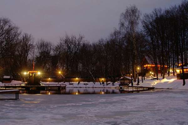 Рыбацкая деревня зимой